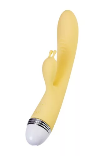 Toyfa Aster Vibrátor Kettős stimuláció, 10 mód, USB-töltés 22 cm sárga szilikon
