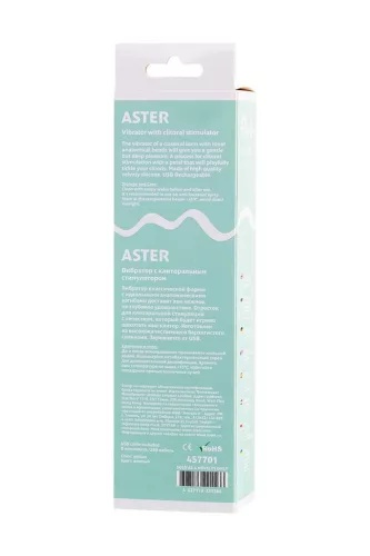 Toyfa Aster Vibrátor Kettős stimuláció, 10 mód, USB-töltés 22 cm sárga szilikon