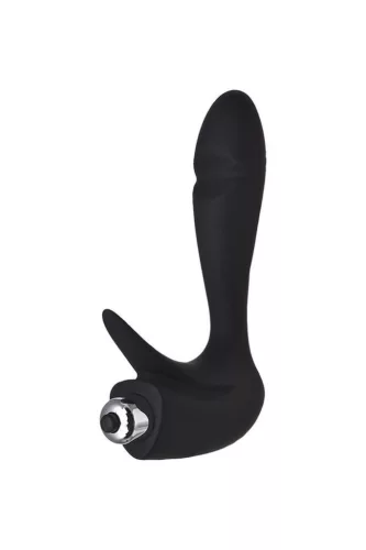 Erotist Prosztata stimulátor Kettős stimuláció, erős rezgés 14,4 cm fekete