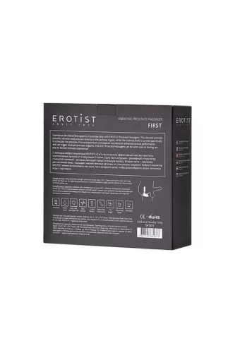 Erotist Prosztata stimulátor Kettős stimuláció, erős rezgés 14,4 cm fekete