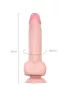 RealStick Dildó Realisztikus design, hipoallergén 22,5 cm bőrszínű