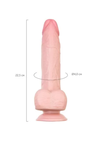 RealStick Dildó Realisztikus design, hipoallergén 22,5 cm bőrszínű