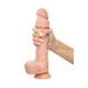 RealStick Dildó Realisztikus, mozgatható tetejű, állítható 28,5 cm hús színű