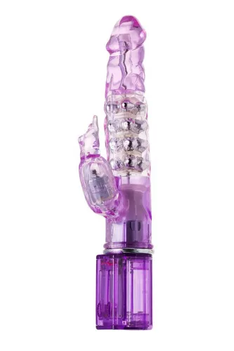 A-toys Vibrátor Kettős stimuláció, 8 mód 14 cm fekete