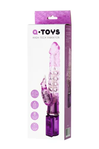 A-toys Vibrátor Kettős stimuláció, 8 mód 14 cm fekete
