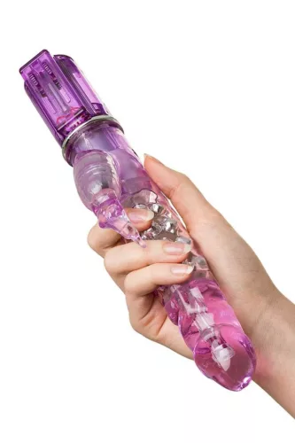 A-toys Vibrátor Kettős stimuláció, 8 mód 14 cm fekete