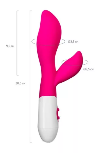 A-toys Vibrátor Kettős stimuláció 20 cm rózsaszín 10 mód