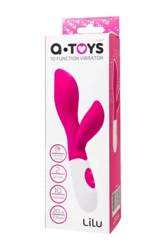 A-toys Vibrátor Kettős stimuláció 20 cm rózsaszín 10 mód
