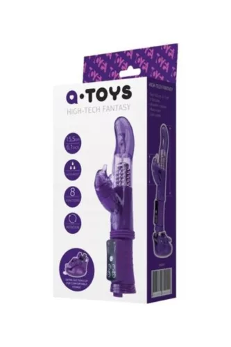A-Toys Vibrátor forgó működésű, csiklóstimuláló 22,5 cm lila