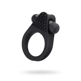   A-Toys Péniszgyűrű Rezgő, cserélhető betét 6,3 cm fekete