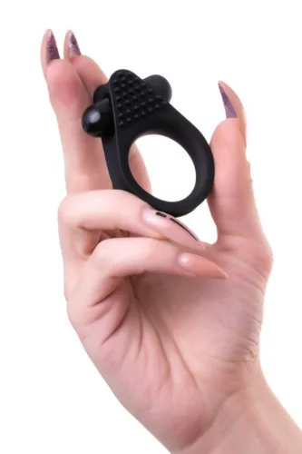 A-Toys Péniszgyűrű Rezgő, cserélhető betét 6,3 cm fekete