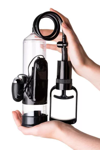 A-toys Péniszpumpa Rezgő, PVC 22,8 cm átlátszó