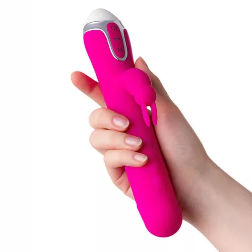 Jos Balle Vibrátor Kettős stimuláció Mozgó golyókkal 23 cm rózsaszín