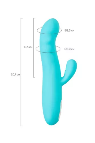 Jos Vibrátor Rotáló G-pont és csikló stimuláló 20,7 cm kék szilikon