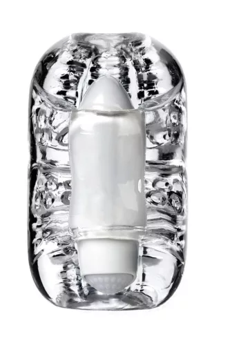 Lingam Khani vibráló maszturbátor 9 cm áttetsző TPE