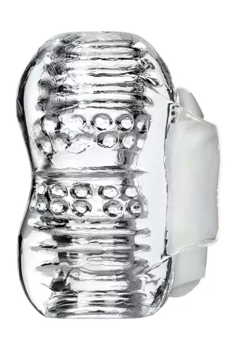 Lingam Khani vibráló maszturbátor 9 cm áttetsző TPE