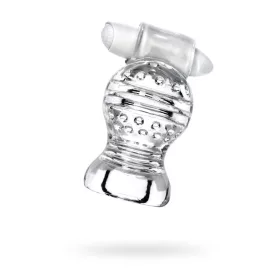 Lingam Shakti rezgő maszturbátor áttetsző TPE 9 cm