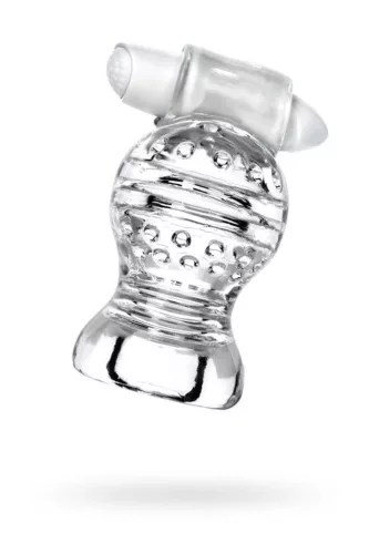 Lingam Shakti rezgő maszturbátor áttetsző TPE 9 cm