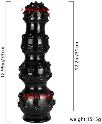 Meteor – prémium vibráló dildó (32 cm, 10 cm)