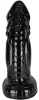 Fishy Dildo – fekete prémium vibrátor 18 x 5,5 cm
