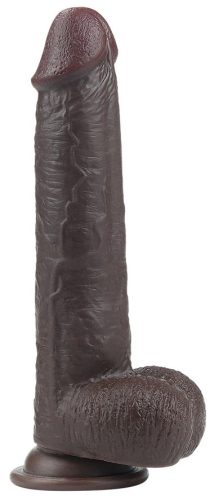 Sliding Skin – érzéki dildó barna színben 17 cm x 4,2 cm