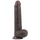 Sliding Skin – érzéki dildó barna színben 17 cm x 4,2 cm