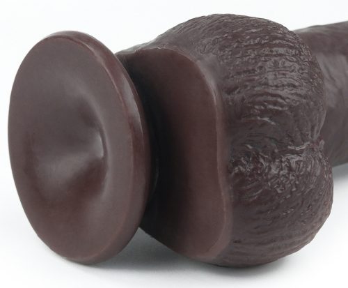 Sliding Skin – érzéki dildó barna színben 17 cm x 4,2 cm