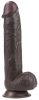 Prémium csúszó bőr dildó – 18 x 4.5 cm barna