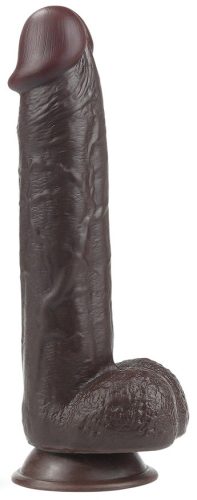Prémium csúszó bőr dildó – 18 x 4.5 cm barna