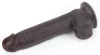 Prémium csúszó bőr dildó – 18 x 4.5 cm barna