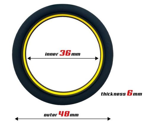 Beast Ring – prémium szilikon péniszgyűrű 36 mm, fekete-sárga