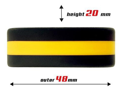 Beast Ring – prémium szilikon péniszgyűrű 36 mm, fekete-sárga