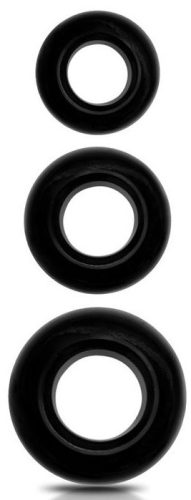 Beast Ring – 3 db puha fekete péniszgyűrű szett