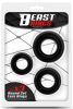 Beast Ring – 3 db puha fekete péniszgyűrű szett