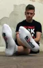 QUARTER Sk8erboy – prémium fehér alacsony zoknik