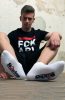 QUARTER Sk8erboy – stílusos fehér alacsony zoknik