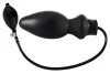 Latex Anál plug Felfújható, pumpás 20 cm fekete