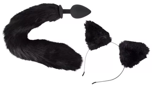 Bad Kitty Anál plug Szilikon, puhatestű, 9,3 cm fekete