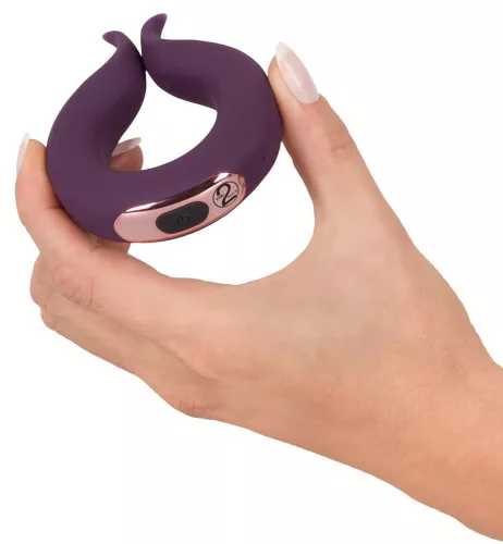 Couples Choice vibrátor két motorral, 10 mód, vízálló, rugalmas - 8,7 cm fekete