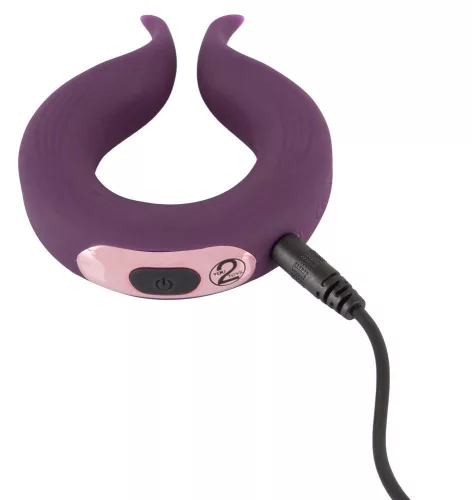 Couples Choice vibrátor két motorral, 10 mód, vízálló, rugalmas - 8,7 cm fekete