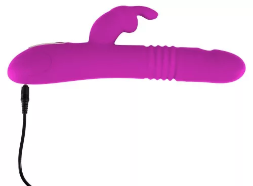 Sweet Smile Vibrátor lökő, forgó, 10 mód 26 cm fekete