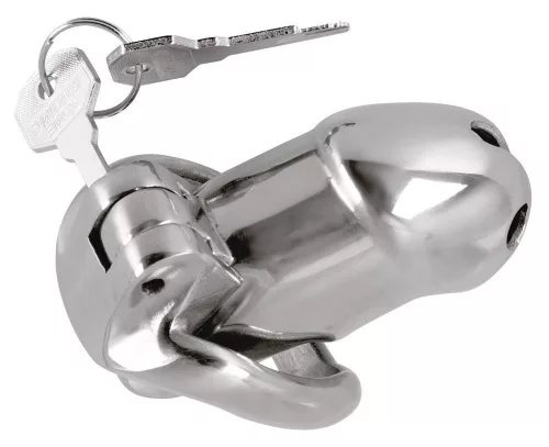 Fetish Collection Zárható Péniszketrec Szellőző nyílásokkal 8,5 cm ezüst