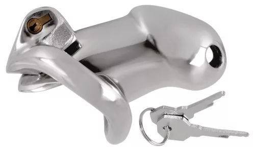 Fetish Collection Zárható Péniszketrec Szellőző nyílásokkal 8,5 cm ezüst