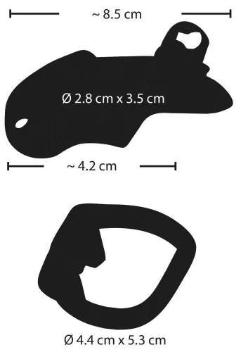 Fetish Collection Zárható Péniszketrec Szellőző nyílásokkal 8,5 cm ezüst