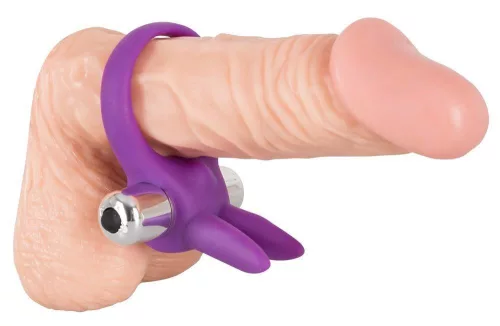 Péniszgyűrű Rezgő, królicsíp 6,5 cm lila-ezüst