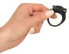 Vibráló péniszgyűrű erősítő 3,2 cm fekete szilikon mix
