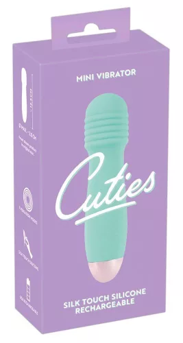 Cuties Mini vibrátor 7 rezgés mód USB-töltés vízálló zöld 12,5 cm