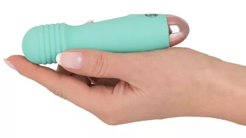 Cuties Mini vibrátor 7 rezgés mód USB-töltés vízálló zöld 12,5 cm