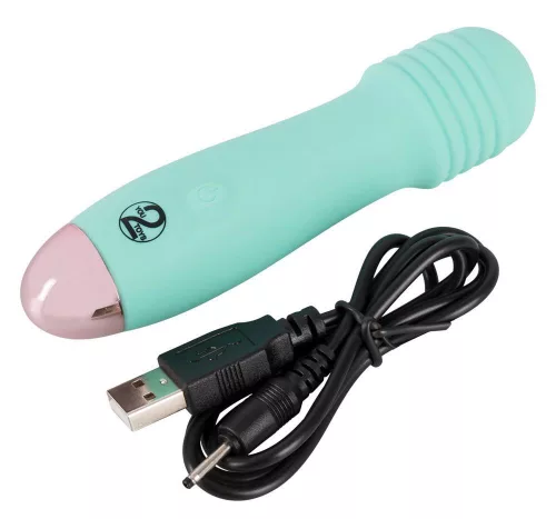Cuties Mini vibrátor 7 rezgés mód USB-töltés vízálló zöld 12,5 cm