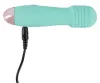 Cuties Mini vibrátor 7 rezgés mód USB-töltés vízálló zöld 12,5 cm